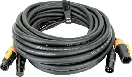 DAP Audio FP22 Hybrid Cable - Power Pro True & 3-pin XLR, 10m schwarz