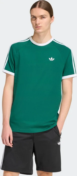 adidas 3-Streifen T-Shirt kurzarm collegiate green (Herren)
