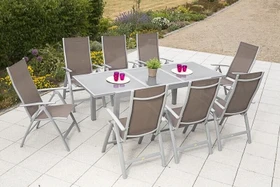 Merxx Carrara Gartenmöbel-Set taupe, 9-tlg.