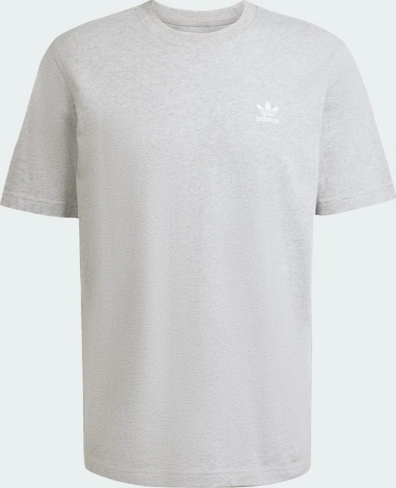 adidas Trefoil Essentials T-Shirt kurzarm medium grey heather/white (Herren)
