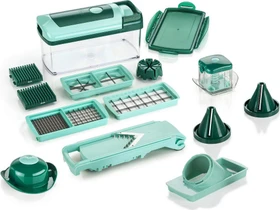Genius Nicer Dicer Fusion Julietti Multischneider-Set grün, 16-tlg.