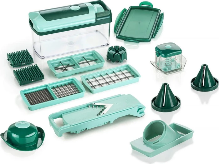 Genius Nicer Dicer Fusion Julietti Multischneider-Set grün, 16-tlg.
