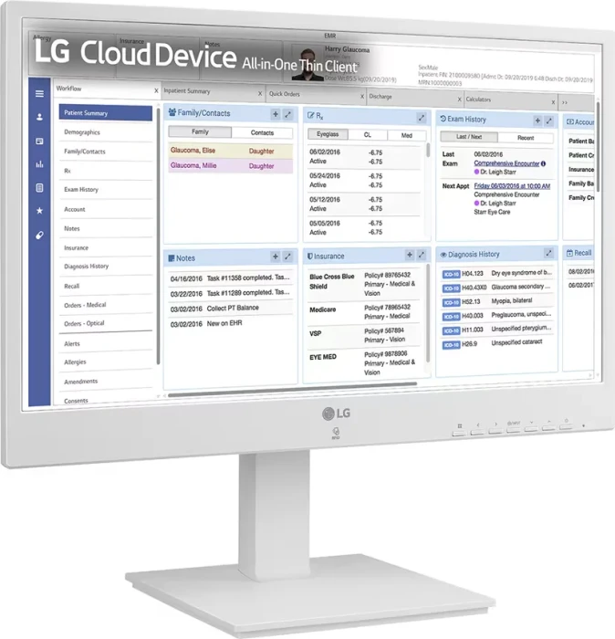 LG 24CR671N-2P All-in-One Thin Client Healthcare, Pentium Silver N6005, 8GB RAM, 256GB SSD