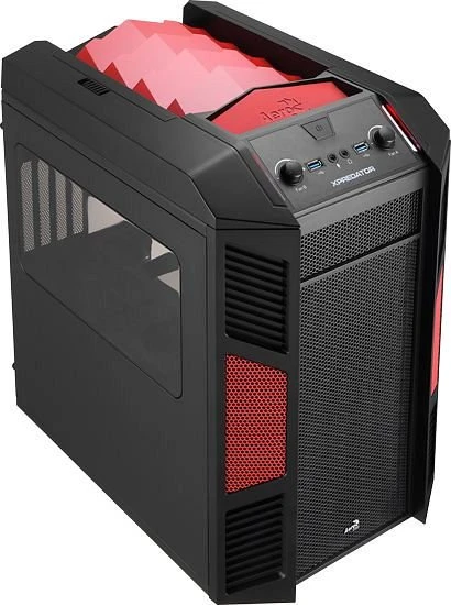 AeroCool Xpredator Cube Red Edition, Acrylfenster