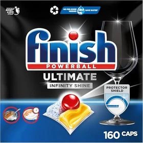 Finish Powerball Ultimate Infinity Shine Citrus Geschirrspültabs, 160 Stück