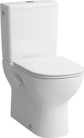 Laufen Lua Stand-WC für aufgesetzten Spülkasten, Tiefspüler, spülrandlos, Abgang waagrecht/senkrecht weiß LCC