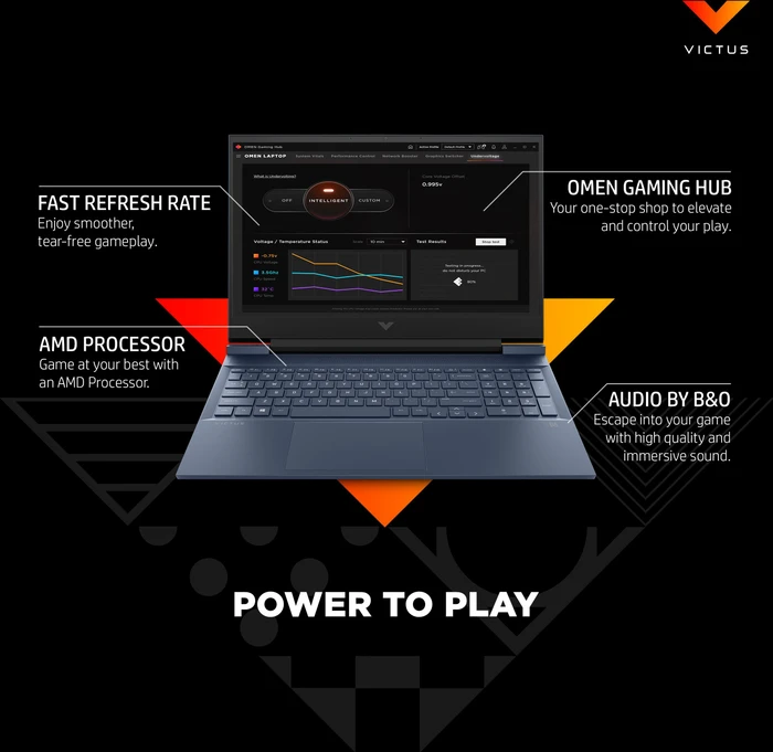 HP Victus 16-e0377ng, Performance Blue, Ryzen 7 5800H, 16GB RAM, 1TB SSD, GeForce RTX 3060, DE