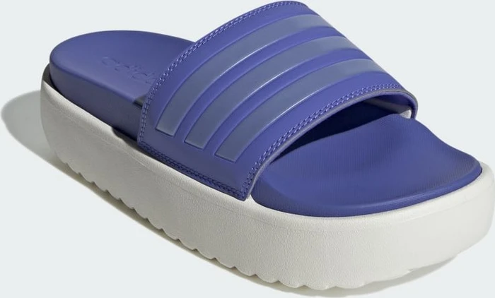 adidas Platform Adilette semi cobalt blue/blue spark metallic/core white (Damen)