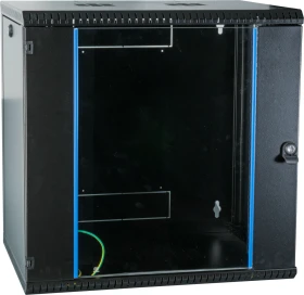 EFB Elektronik 19" Wandgehäuse 12HE, 1-teilig, fest, vormontiert, eigenbelüftet, Sicherheitsglastür, IP20, RAL 9005, 600mm tief