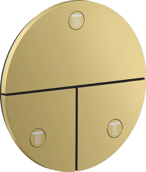 Hansgrohe Axor ShowerSelect ID rund Kontrollfeld Ventil für 3 Verbraucher polished gold optic