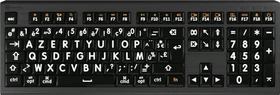 LogicKeyboard Astra LargePrint MAC, White on Black, USB, FR (LKB-LPWB-AMBH-FR)