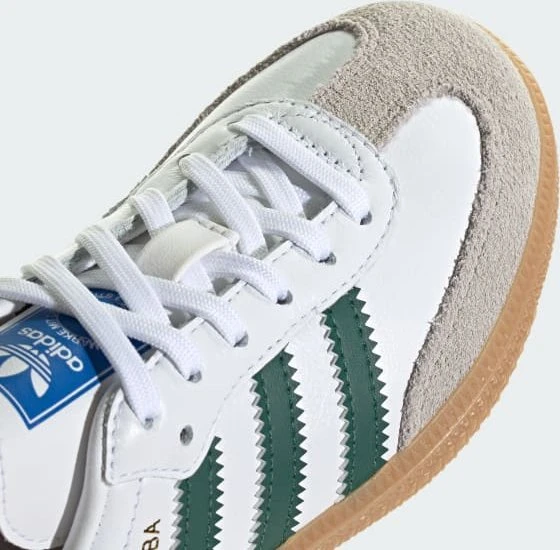 adidas Samba OG cloud white/collegiate green/gum (Junior)