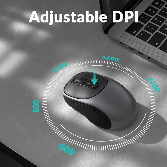 Keychron BM24 Wireless Mouse Metal Gray schwarz/grau, USB/Bluetooth