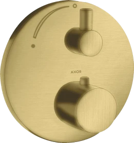 Hansgrohe Axor Uno Thermostat Unterputz mit Absperrventil brushed brass