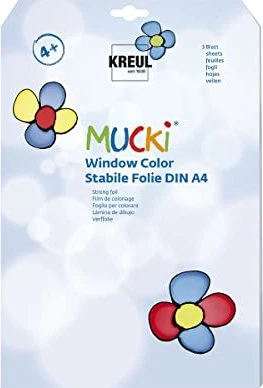 Kreul Stabile Folie Mucki Window Color Stabile Folie, 3 Stück