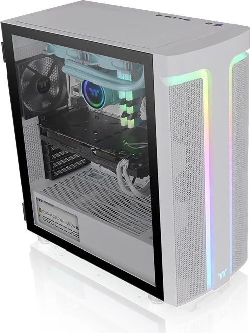 Thermaltake H590 TG ARGB Snow Edition, weiß, Glasfenster