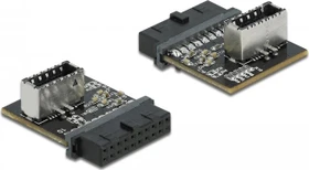 DeLOCK USB 3.0 19-Pin auf USB 3.1 20-Pin Key-A Pfostenstecker intern (66432)