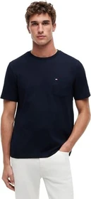Tommy Hilfiger Regular Fit mit Brusttasche T-Shirt kurzarm desert sky (Herren)