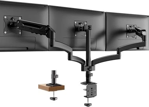 Putorsen Triple Monitor Arm for 3 Monitors 17-27 Inch Screens schwarz