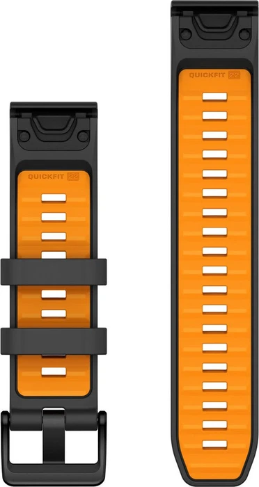 Garmin Ersatzarmband QuickFit 22 Silikon graphite/spark orange