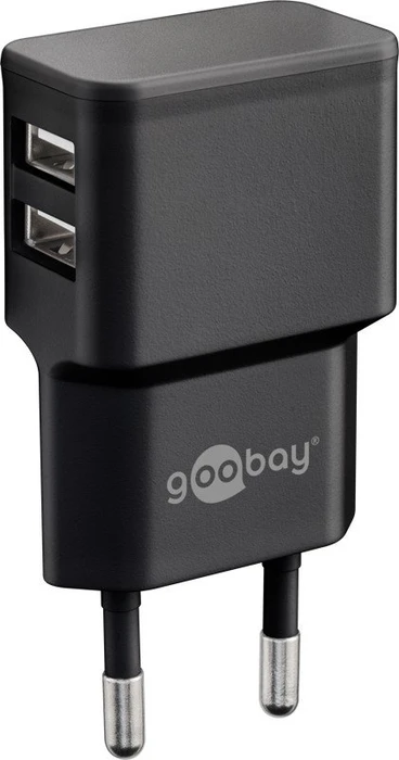 Wentronic Goobay USB-C-Dual-Ladeset 12W schwarz