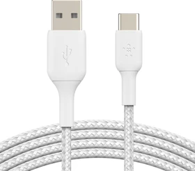 Belkin BoostCharge Braided USB-C to USB-A 2.0m weiß