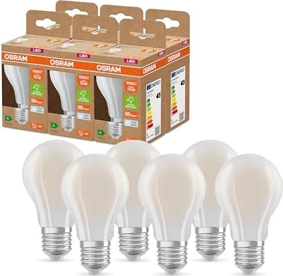 Osram Ledvance LED Classic A 75 Filament 5W/840 E27 Frosted, 6 Stück