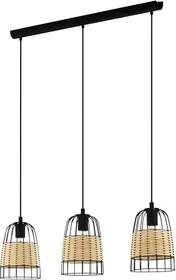 Eglo Anwick Pendelleuchte 3-flammig schwarz/natur