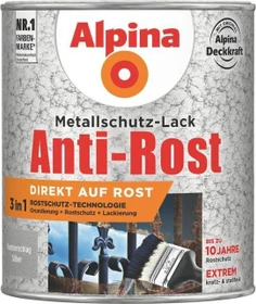 Alpina Farben Metallschutz-Lack Hammerschlag außen silber, 2.5l
