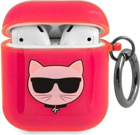 Karl Lagerfeld AirPods 1/2 Case Glitter Choupette rosa