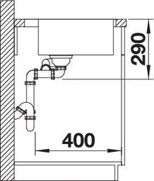 Blanco Andano 340/180-IF/A InFino Einbau Becken rechts mit Ablauffernbedienung edelstahl