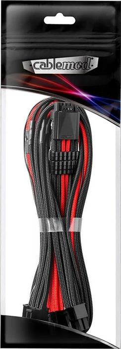 CableMod C-Series Pro ModMesh 12VHPWR for Corsair, 3x 8-Pin PCIe Stecker auf 16-Pin PCIe 5.0 12VHPWR Stecker, Adapterkabel, schwarz/rot, 60cm