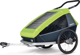 Croozer Kid Zweisitzer Fahrradanhänger Regenschutz lightning yellow