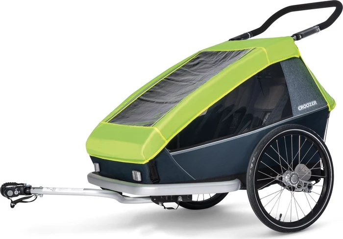 Croozer Kid Zweisitzer Fahrradanhänger Regenschutz lightning yellow