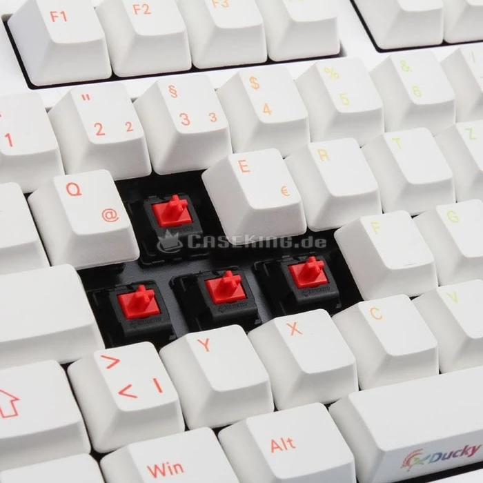 Ducky One Rainbow PBT weiß, MX RED, USB, DE