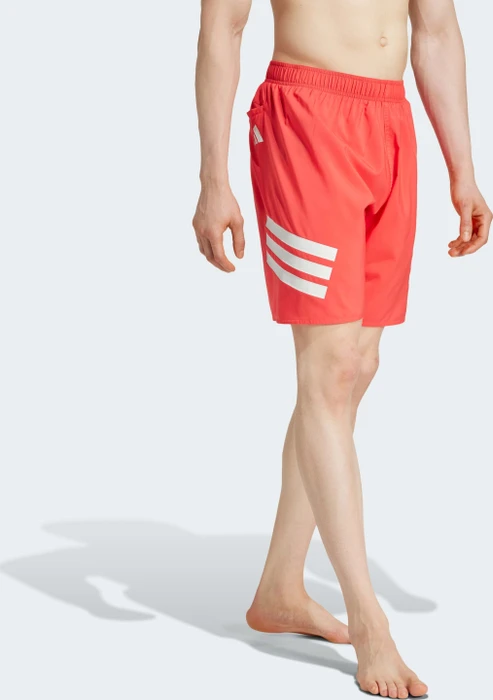 adidas 3-Streifen 8-Inch Badeshorts semi lucid red/white (Herren)