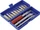 Basetech Comfortline Skalpell-Set 16-teilig, beidhändig, rot/silber (482781)