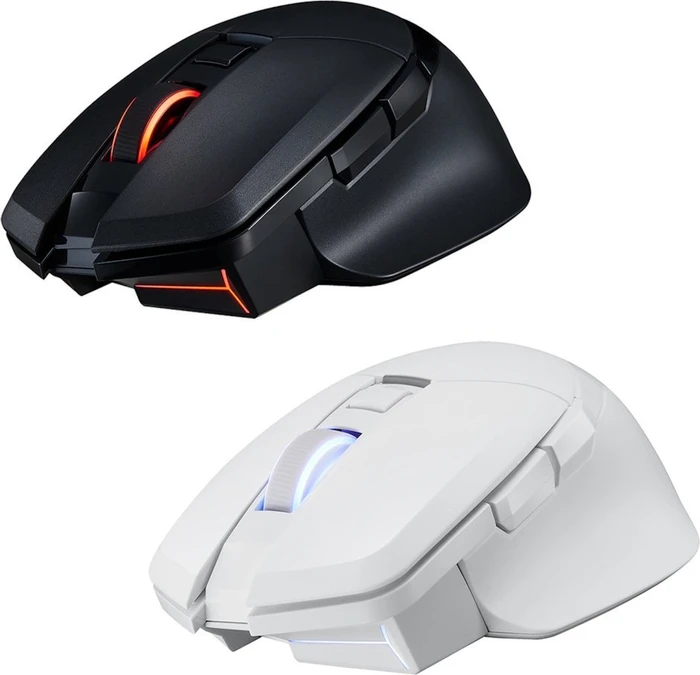 PowerColor Alphyn AM10 Wireless Gaming Mouse weiß, USB/Bluetooth