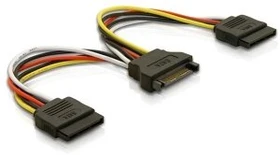 DeLOCK SATA-Stromadapter 15-Pin [SATA] auf 2x 15-Pin [SATA], Y-Kabel (60105)