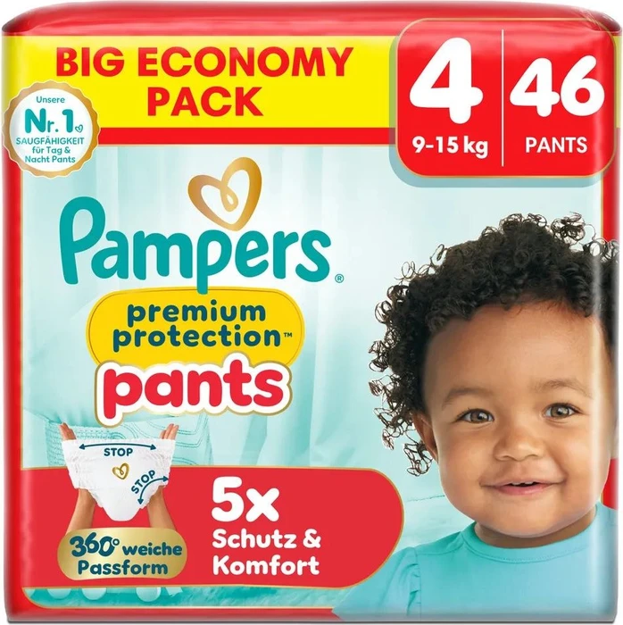 Pampers Premium Protection Pants Gr.4 Einwegwindel, 9-15kg, 46 Stück