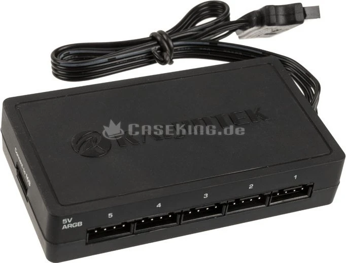 Raijintek RJK A-RGB Control Set, Lichtsteuerung 8-fach, schwarz