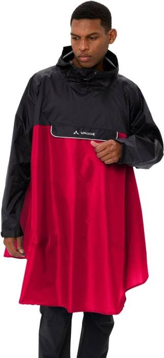 Vaude Valero Poncho rot/schwarz