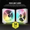 Corsair iCUE LINK QX140 RGB Starter Kit, weiß, LED-Steuerung, 140mm, 2er-Pack Vorschaubild