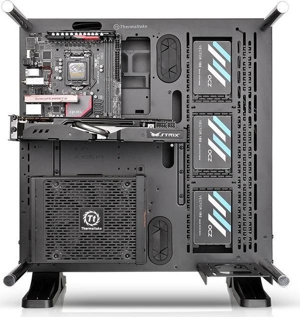 Thermaltake Core P3 Tempered Glass Edition, schwarz, Glasfenster