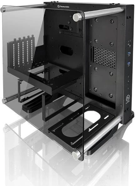 Thermaltake Core P1, schwarz, Glasfenster, Mini-ITX