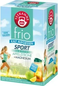 Teekanne Frio Sport Aktiv Apfel-Zitrone Magnesium Tee Beutel, 18 Stück