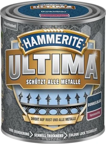 Hammerite Hammerschlag Metallschutz-Lack außen dunkelblau, 750ml