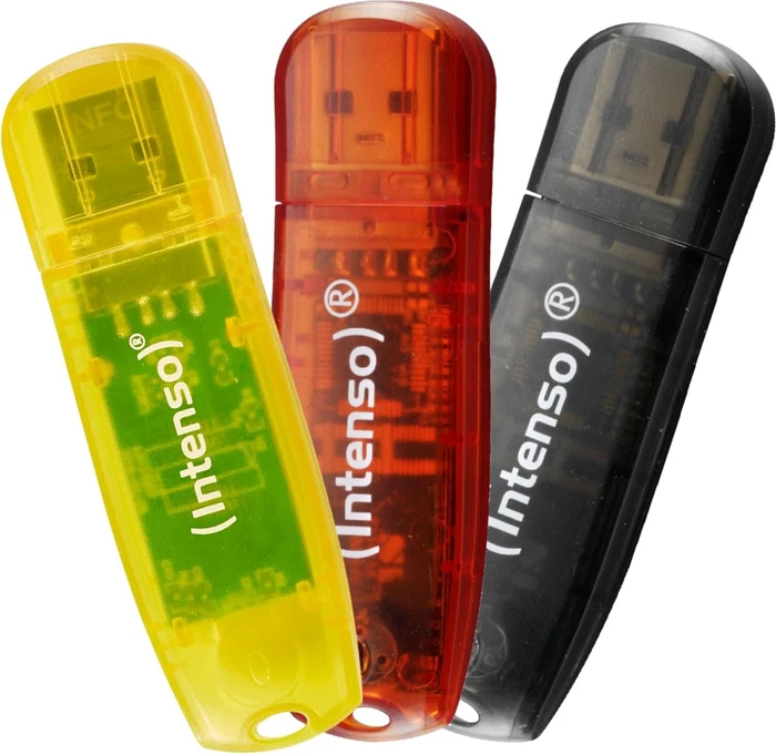 Intenso Rainbow Line 8GB, USB-A, USB 2.0, 3er-Pack