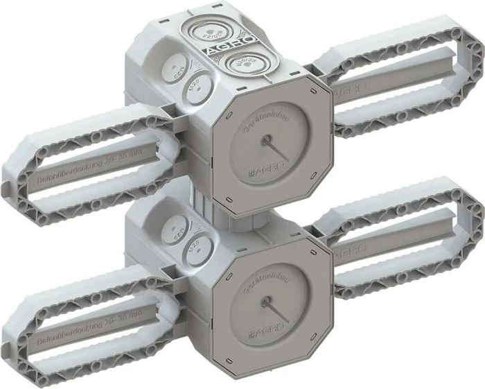 Kaiser Elektro Prefix 2.0 Betonbaudose 2x1 NUP