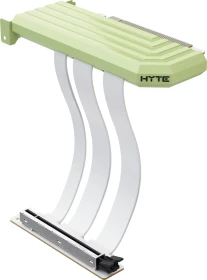 Hyte Hyper Riser Kabel, gewinkelt, PCIe 5.0, 200mm, grün/weiß